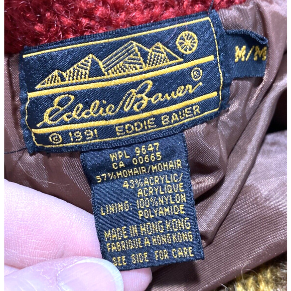 Vintage Eddie Bauer ladies M knit jacket southwestern mohair button front coat - Picture 2 of 9